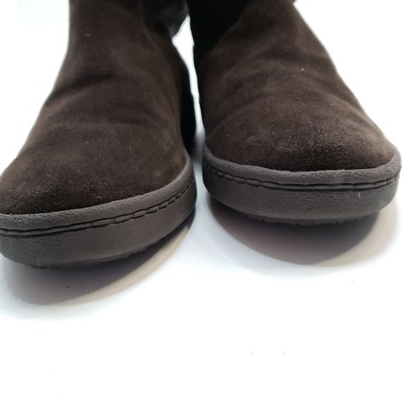 Michael Kors Fur Lined Boots Dark Brown Fold Over Sherpa Winter Boot Size 8M - Picture 3 of 12